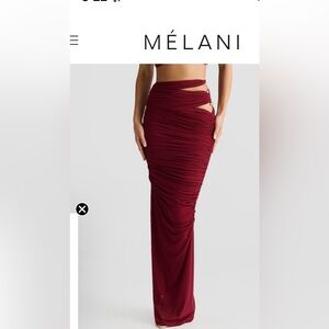 Melani The label Burgundy Maxi Skirt
